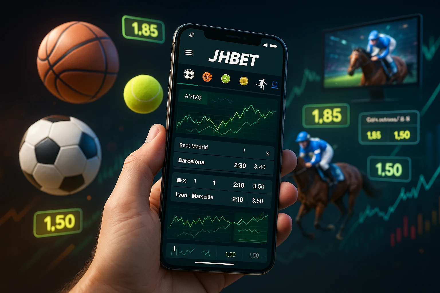 Aposte em apostas esportivas no cassino online JHBET