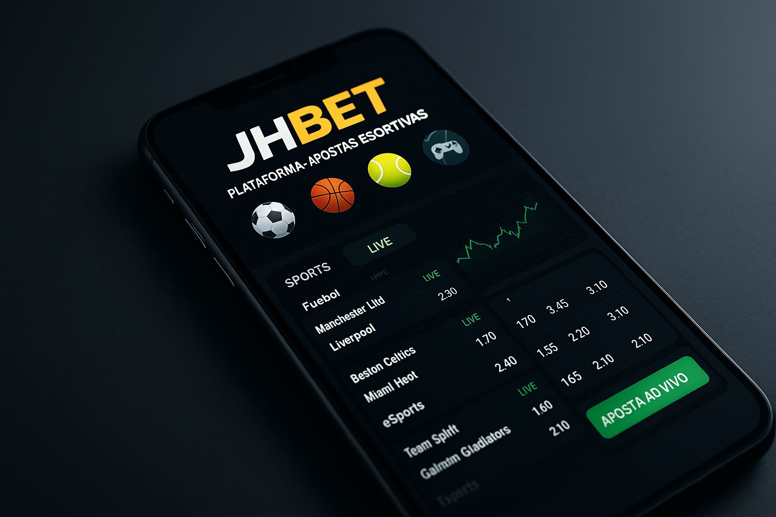 Apostas esportivas no cassino online JHBET